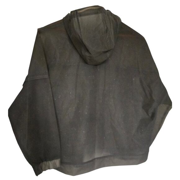 Nike Women's Translucent Hooded Speckled Gray Oversized Pullover Rain Coat SizeL - Picture 3 of 12